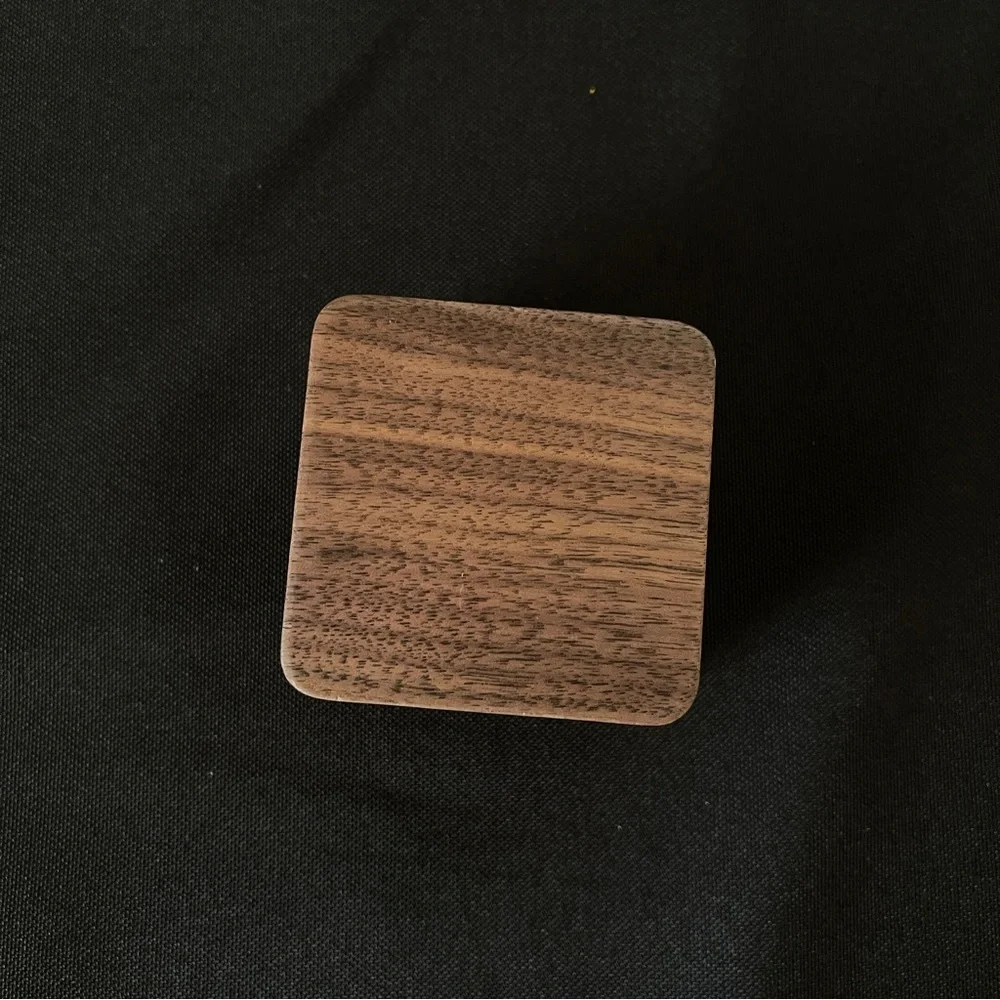 Wood Ring Box With See-Through Top Window